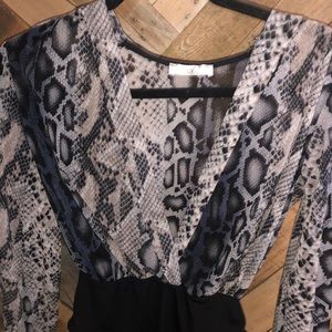 Snakeskin bodysuit